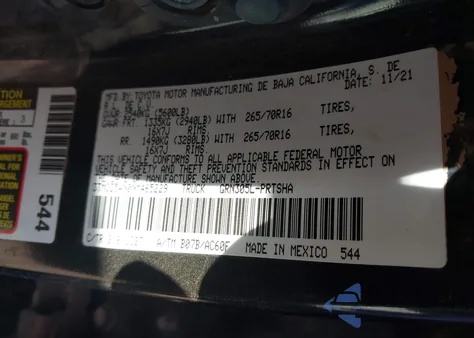 2022 Toyota Tacoma Trd Off Road from USA, damaged, VIN 3TMCZ5AN0NM465229